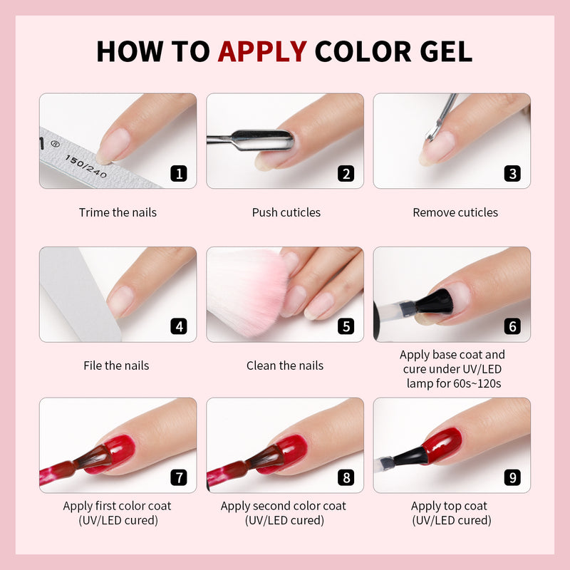 Gel Polish 6 Colors Starter Kit 01 (Morning Glory DIY Kit)