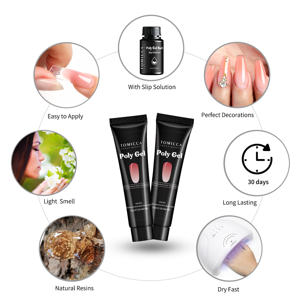 Polygel Nail Kit 001 (Berry Sundae) – TOMICCA