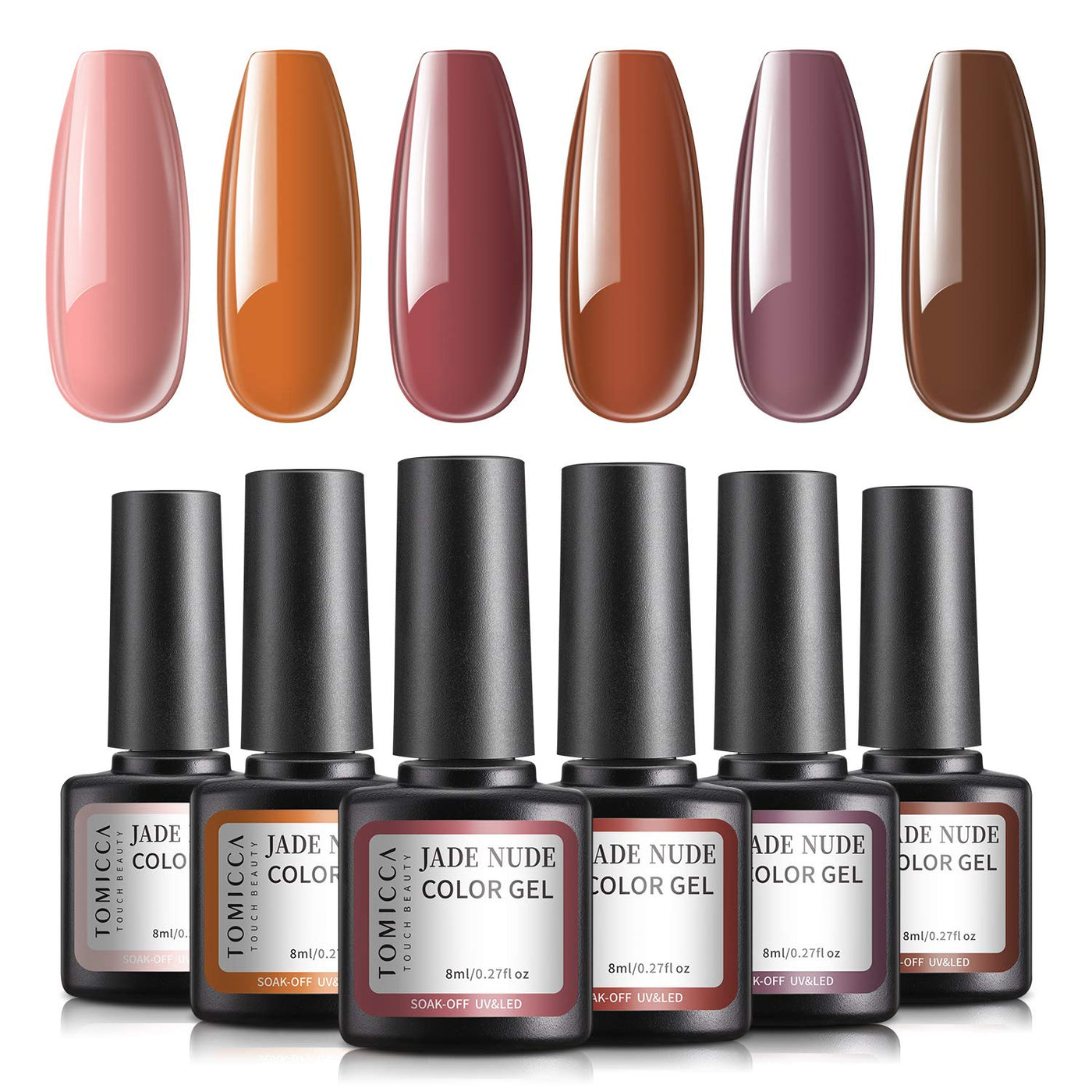 Gel Polish 6 Colors (Jade Nude) – TOMICCA
